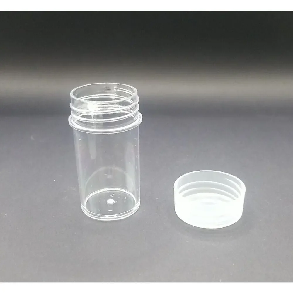 30 Bottle JARS Plastic Container Craft Organizing Hobby Pill Clear Screw lids 2